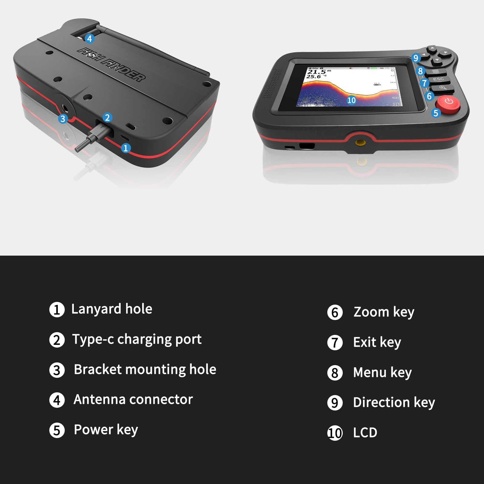 Smart Fish Finder - Portable F - Fish Finder Transducer 评论和价格