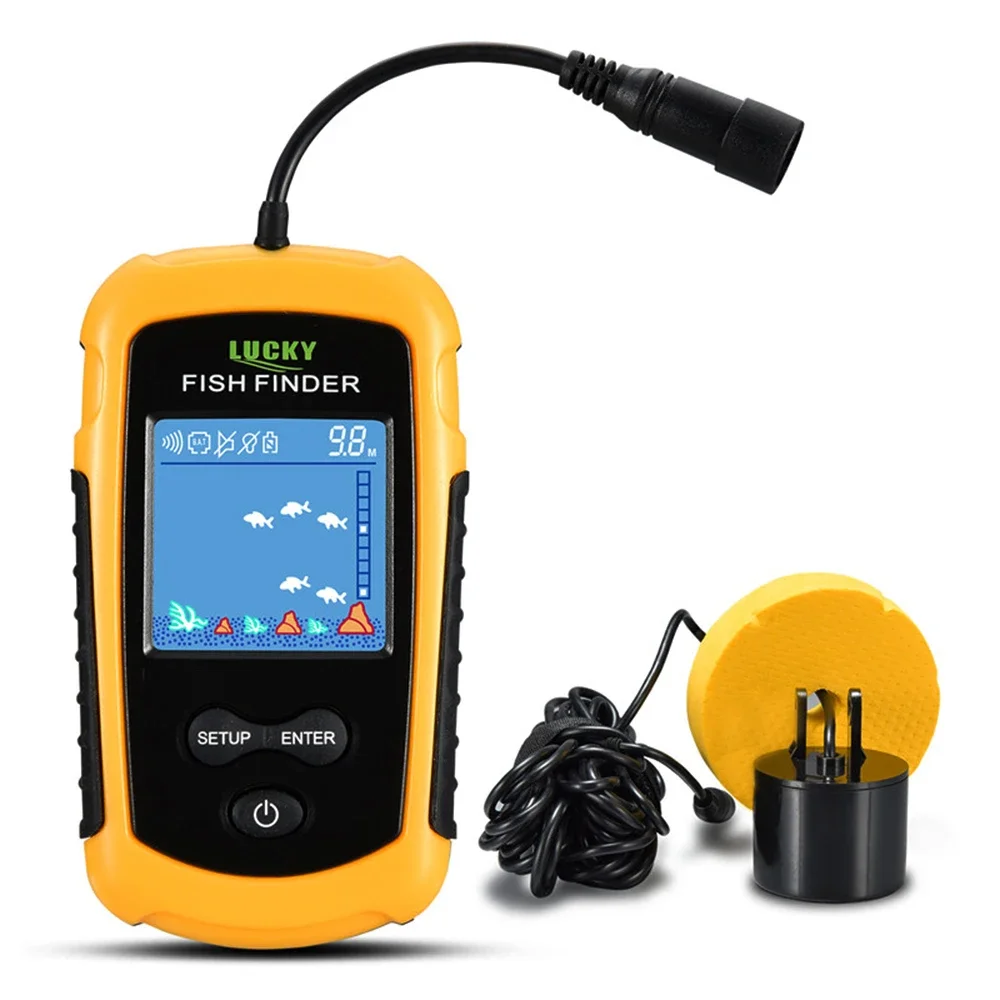 Lucky LCD Color Screen Portabl - Fish Finder Transducer 评论和价格