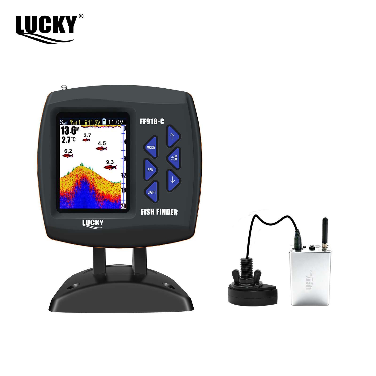 Lucky FF918 Wireless Remote Co - Fish Finder Transducer 评论和价格
