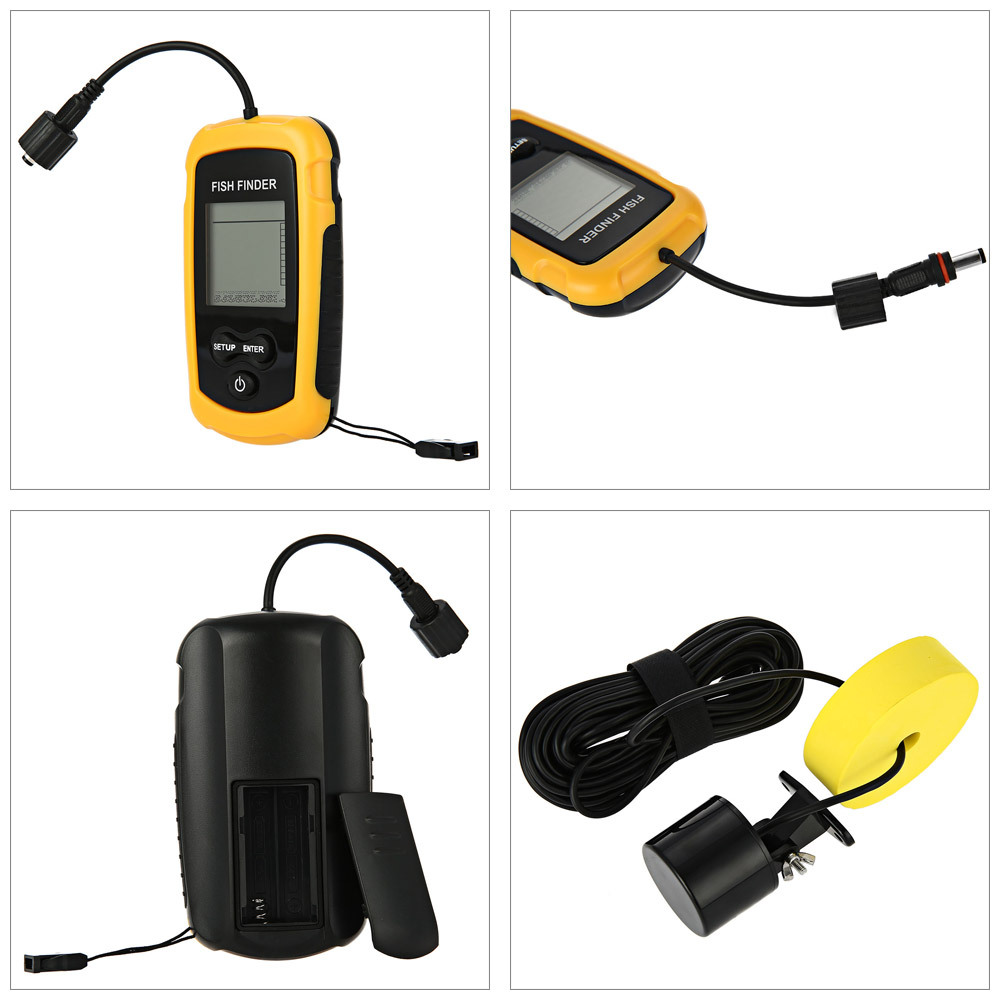 Alarm 100M Portable Sonar Fish - Fish Finder Transducer 评论和价格
