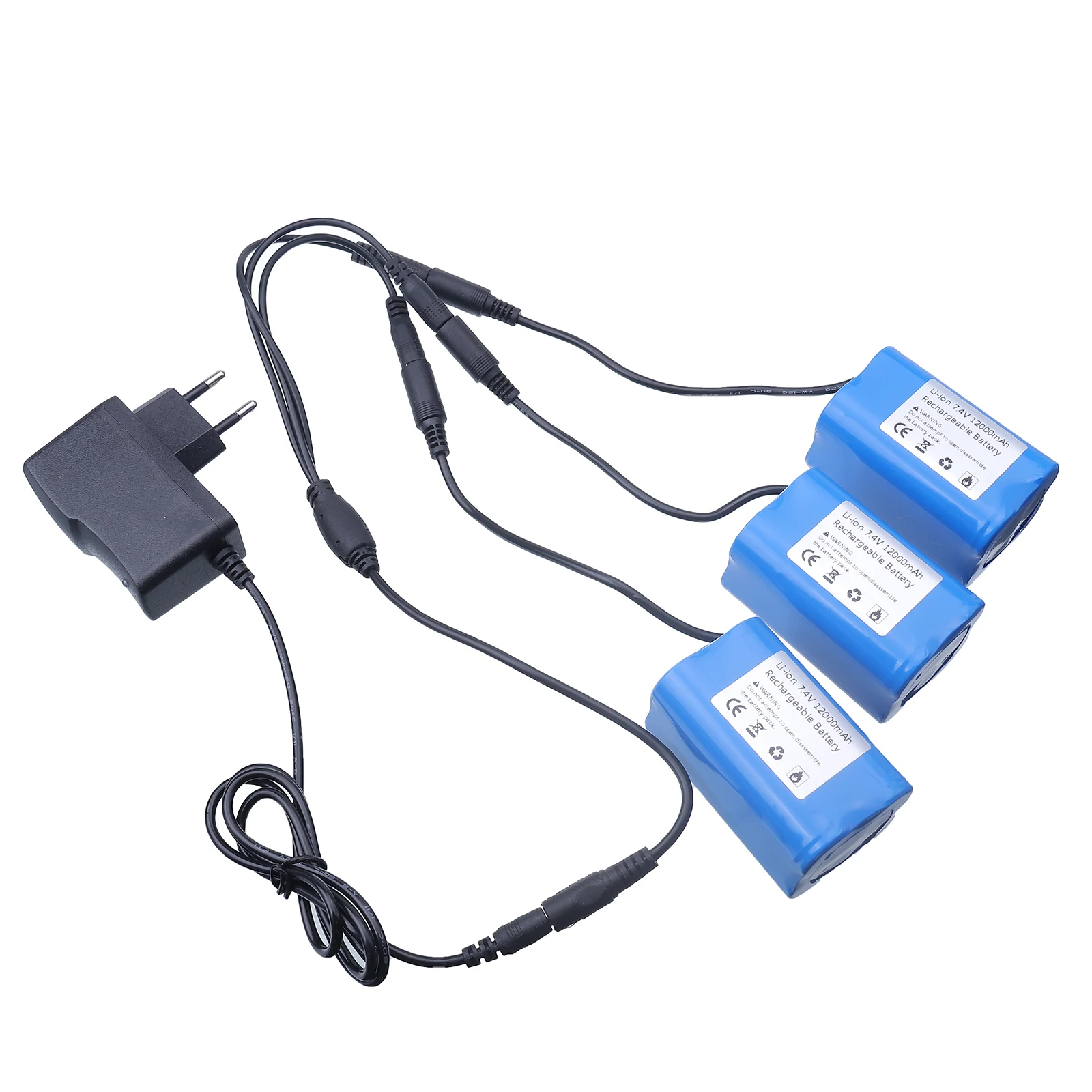 7.4V 12000mAh Battery with USB - Fish Finder Charger 评论和价格
